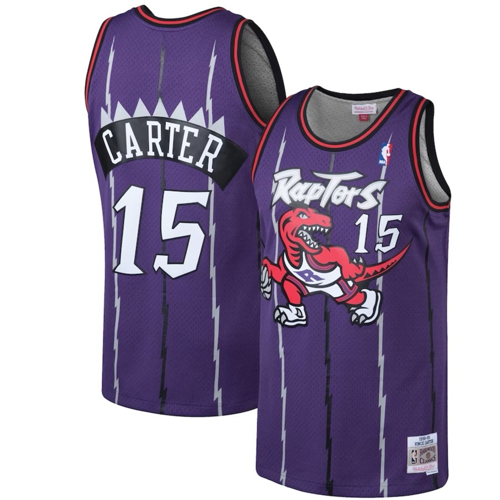 NWT Raptors Vince Carter Mitchell & Ness Purple 98/99 Swingman Jersey Large